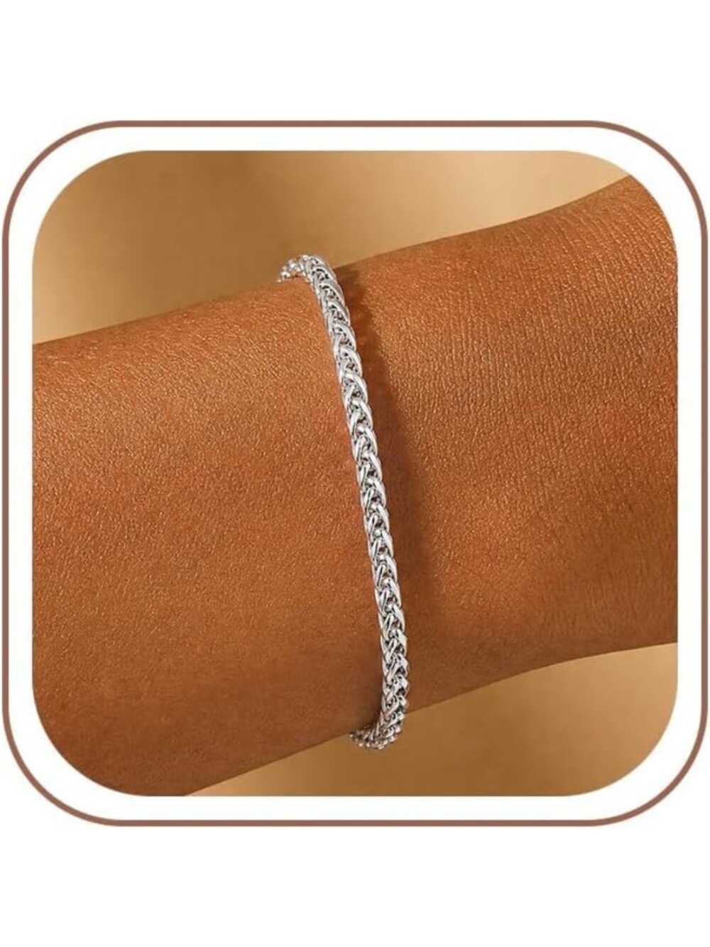 Elegant S925 Sterling Silver Wheat Chain Bracelet for Women - 3MM Stylish